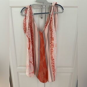 Boho Sleeveless Romper with Tie Straps